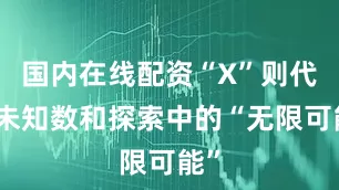 国内在线配资“X”则代表未知数和探索中的“无限可能”